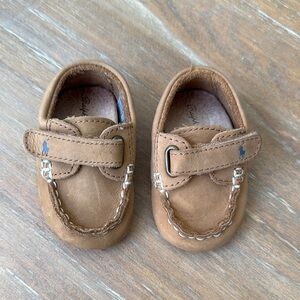 Polo by Ralph Lauren Brown Moccasins with Velcro Strap